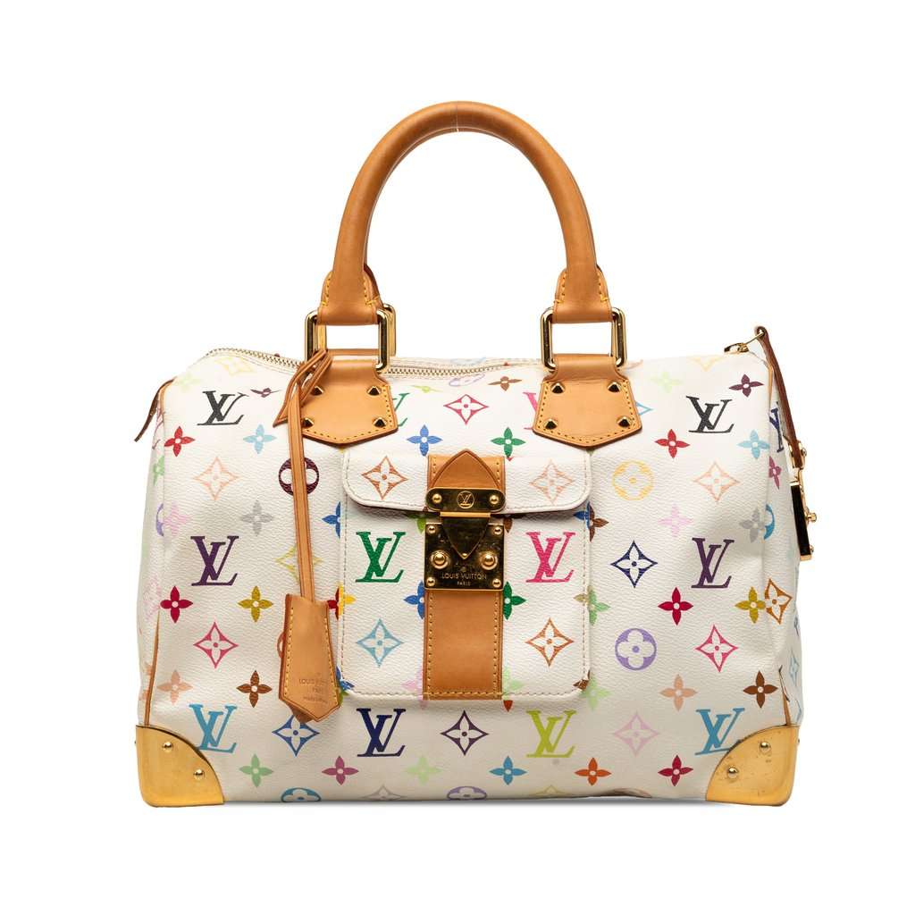 Louis Vuitton Monogram Multicolore Speedy 30 White Very good condition - Front View