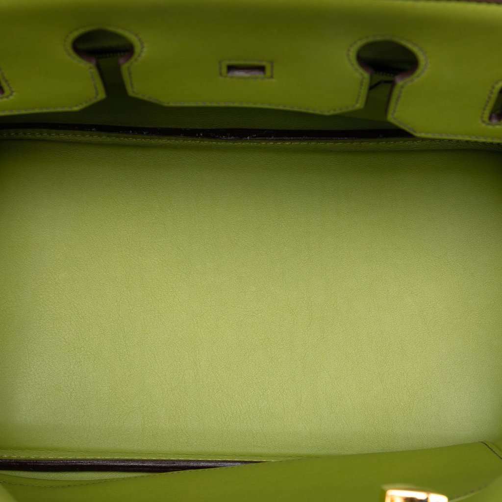 Hermès Swift Birkin Retourne 35 Green Leather Very good condition - Model View