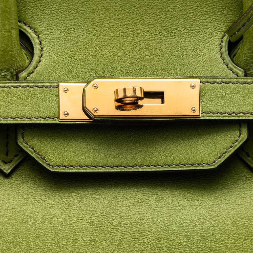 Hermès Swift Birkin Retourne 35 Green Leather Very good condition - Box View