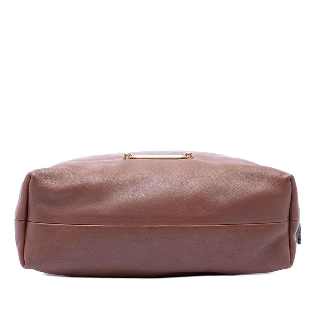 Burberry House Check Canvas and Calfskin Little Crush Crossbody Brown Leather Very good condition - Inside View