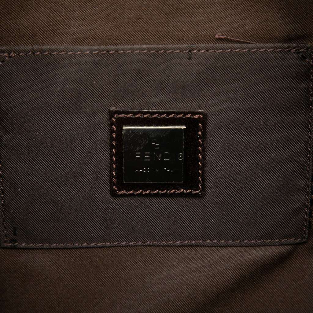 Fendi Zucchino Canvas Crossbody Beige Very good condition - Box View