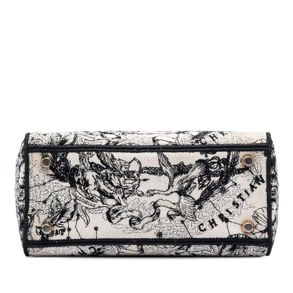 Dior Medium Embroidered Canvas Zodiac Lady D Lite White Very good condition - Inside View