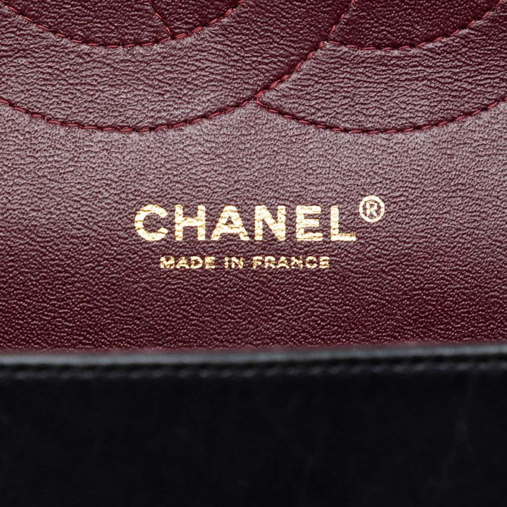 Chanel Jumbo Classic Lambskin Double Flap Black Leather Very good - Box View