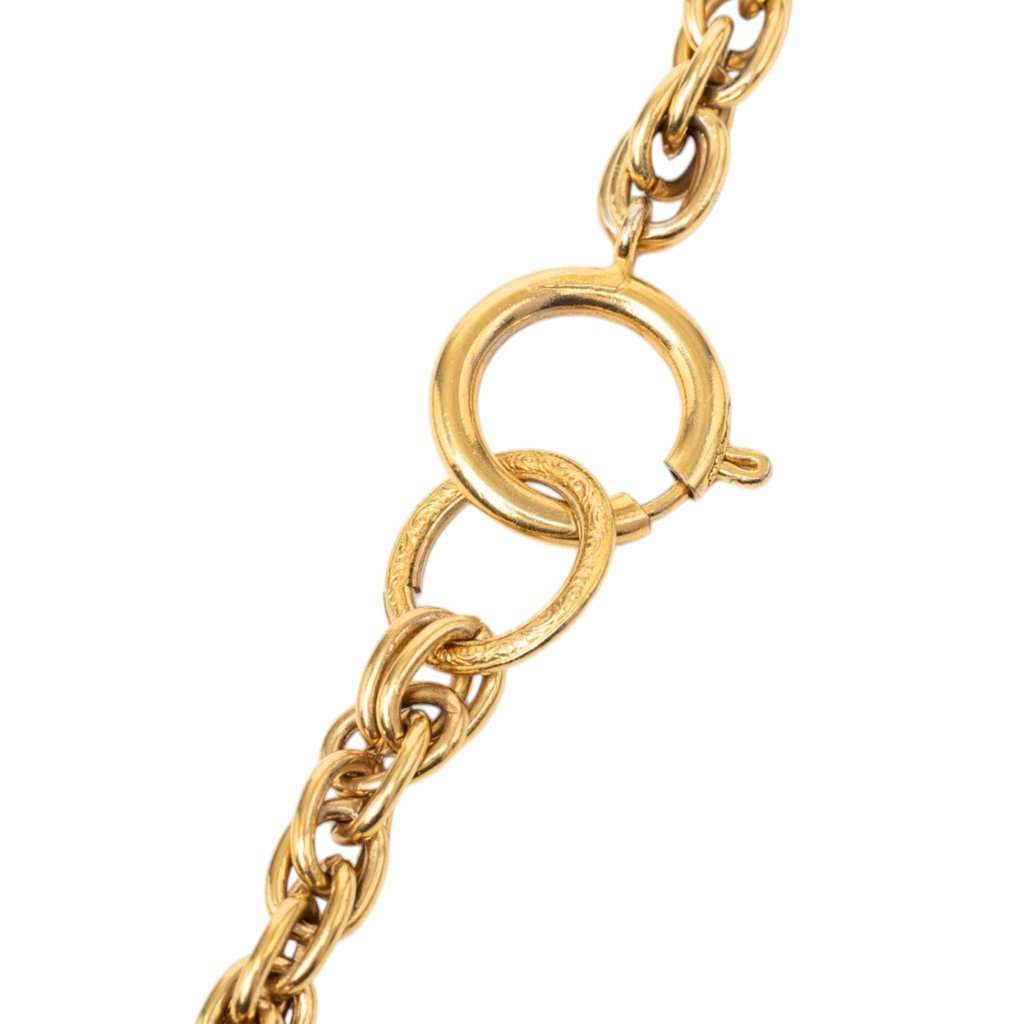 Chanel CC Gold Plated Medallion Chain Necklace Gold Metal Very good condition - Inside View