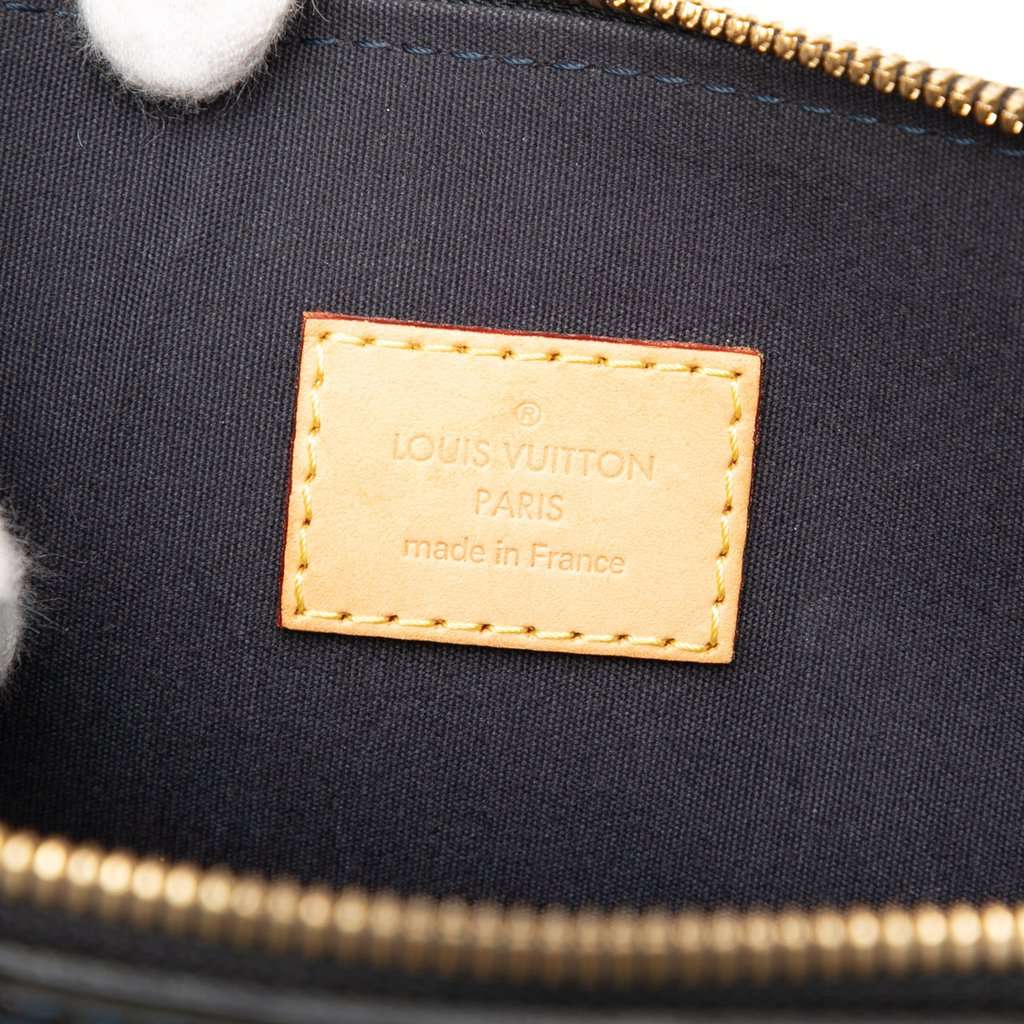 Louis Vuitton Monogram Vernis Alma GM Blue Leather Very good - Box View