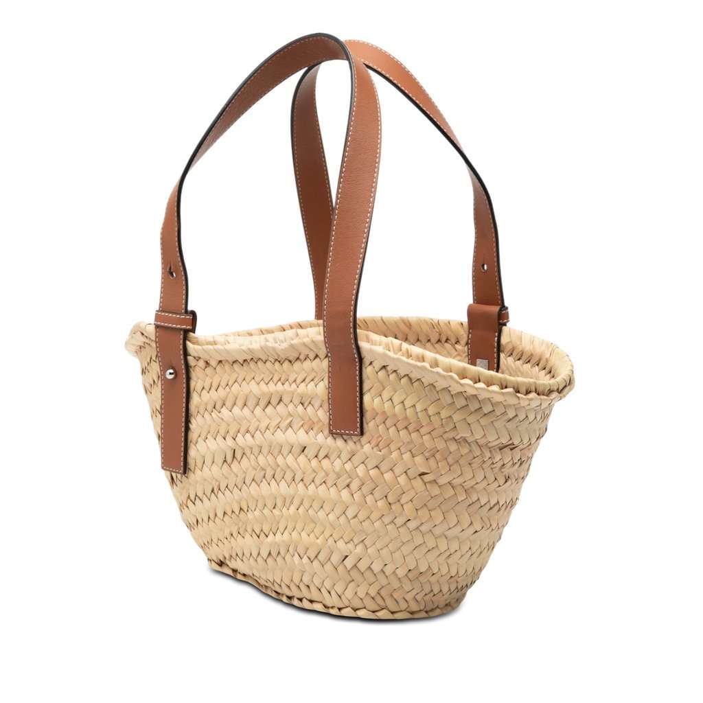 Loewe Small Raffia Anagram Basket Tote Beige Very good condition - Back View