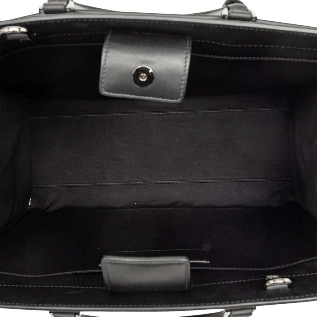 Bvlgari Leather Logo Satchel Black Leather Very good - Model View