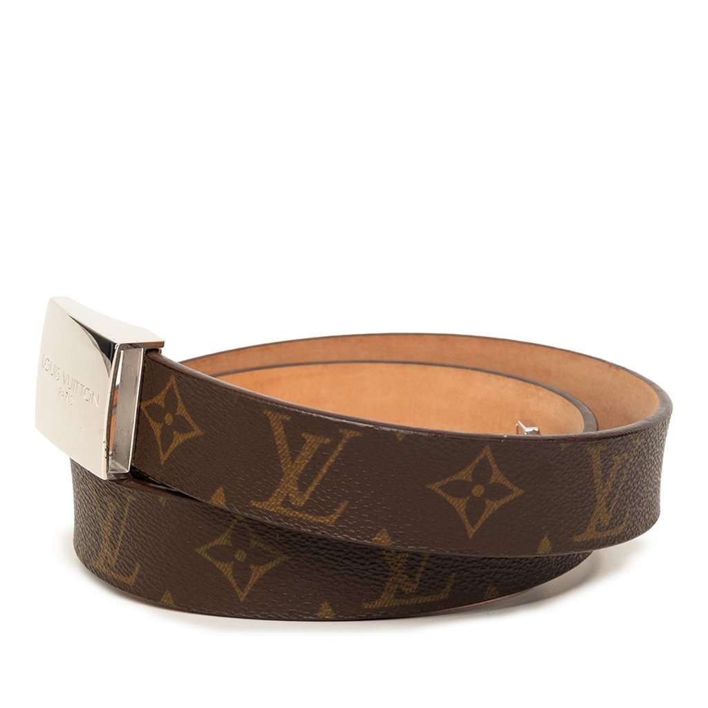 Louis Vuitton Monogram Carre Belt Brown Never worn, with tag - Back View