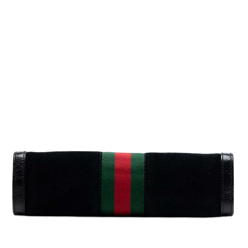 Gucci Small Suede Web Ophidia Chain Crossbody Black Leather Very good condition - Inside View