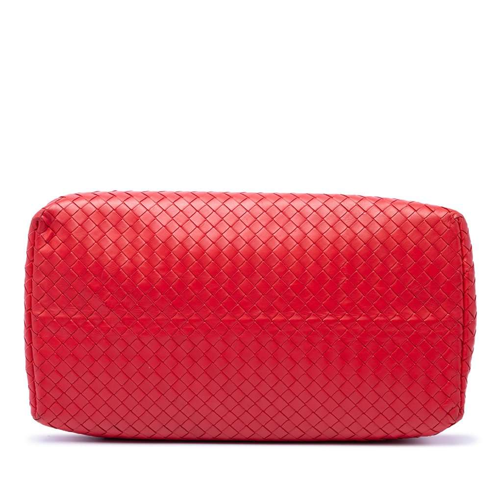 Bottega Veneta Medium Nappa Intrecciato Roma Tote Red Leather Very good - Inside View