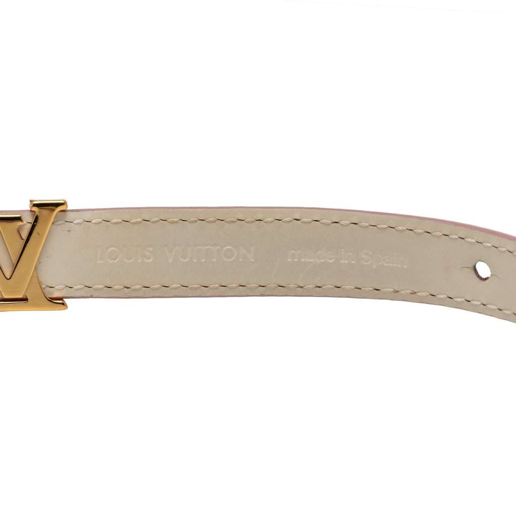Louis Vuitton Leather LV Iconic Bracelet Pink Leather Very good condition - Box View