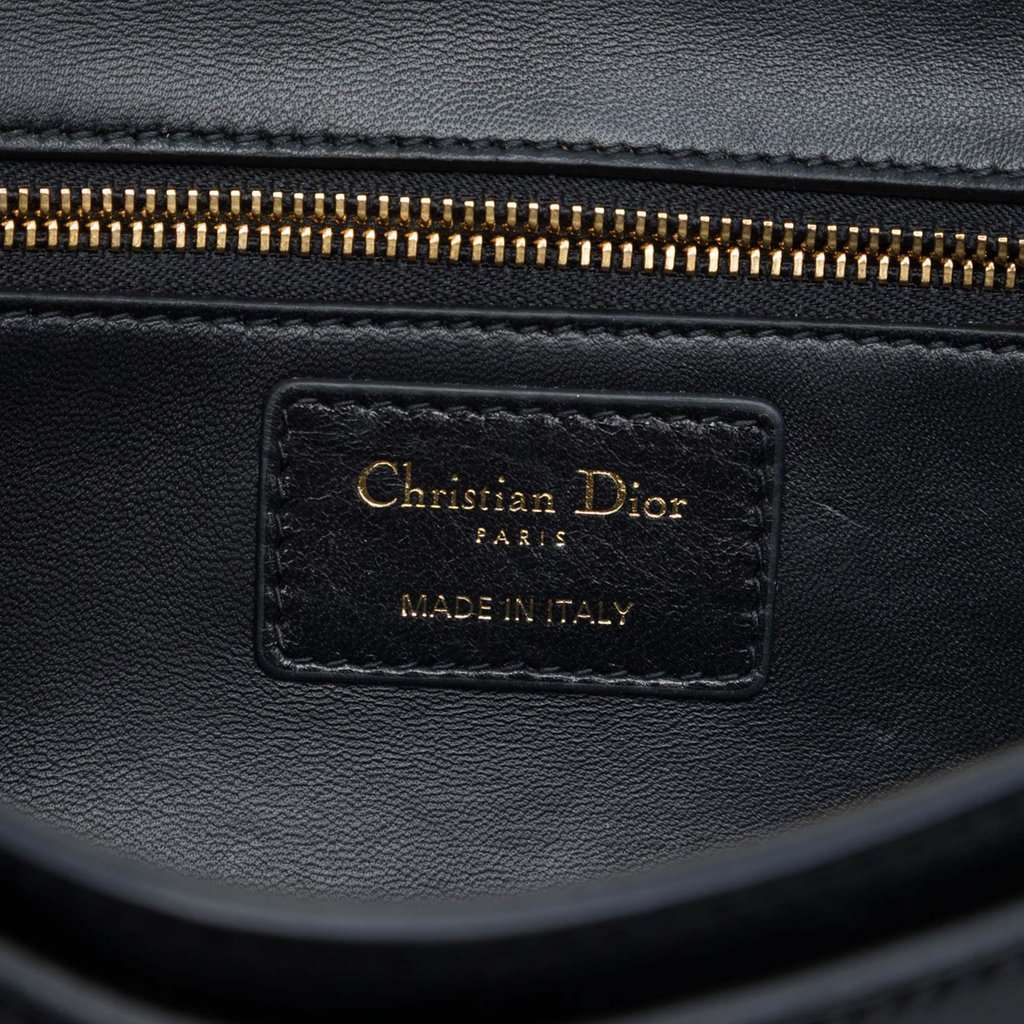Dior Leather Montaigne 30 Clutch with Chain Black Leather Very good - Box View