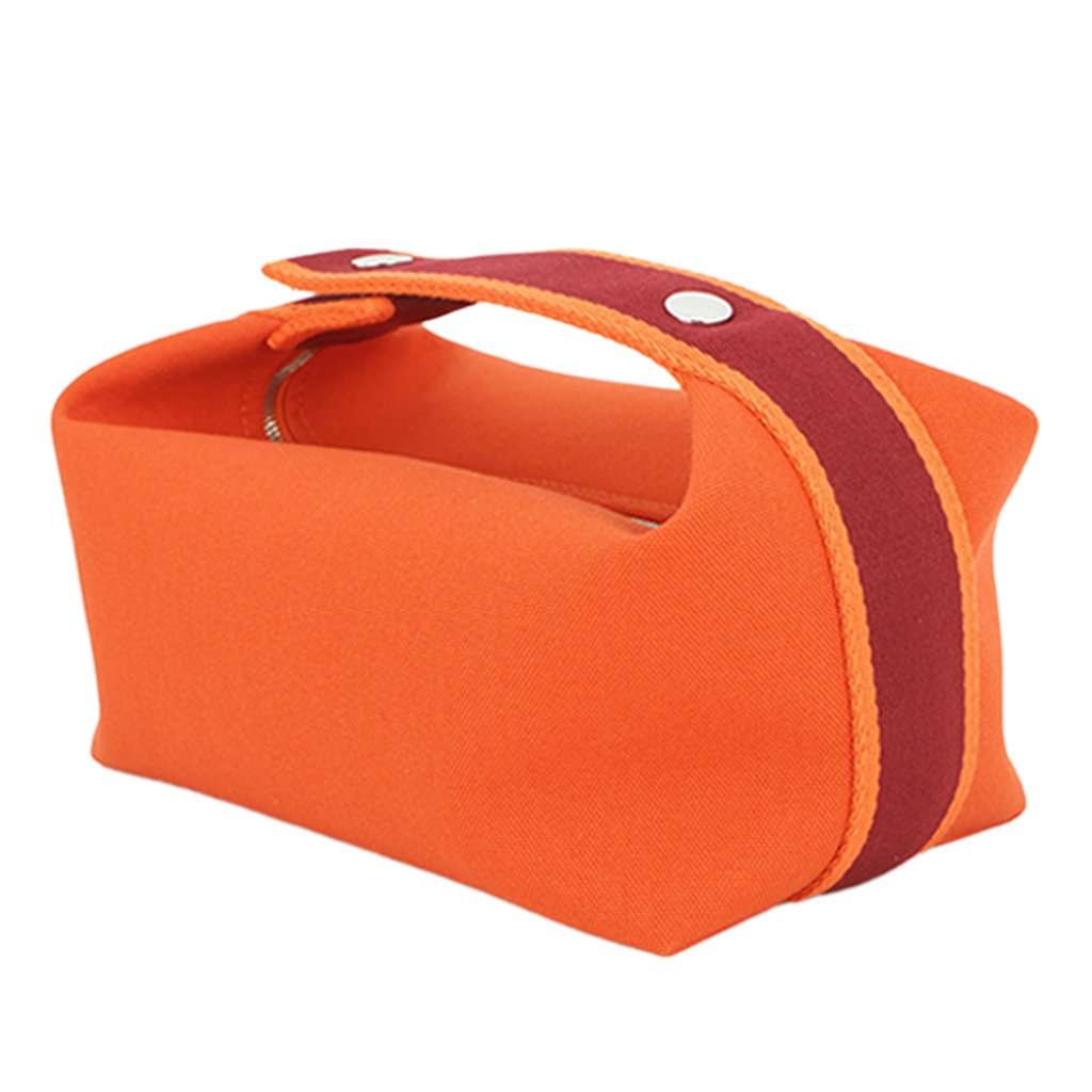 Hermès Small Toile Bride A Brac Case Orange Very good - Back View