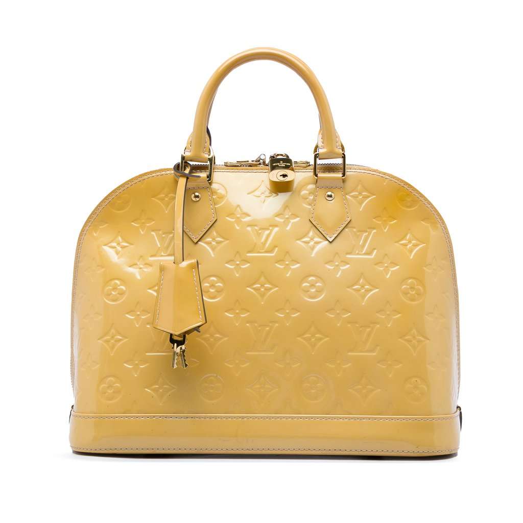 Louis Vuitton Monogram Vernis Alma PM Beige Leather Very good - Front View