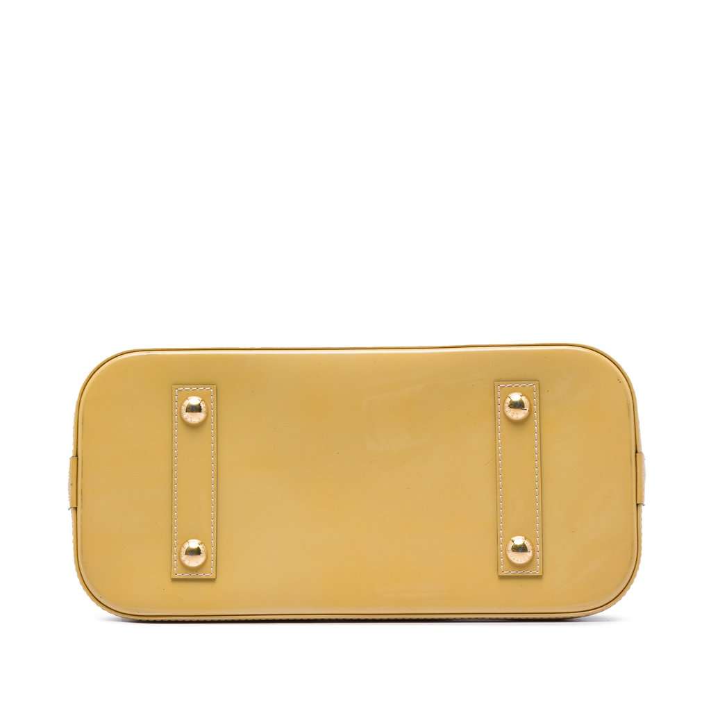 Louis Vuitton Monogram Vernis Alma PM Beige Leather Very good - Inside View