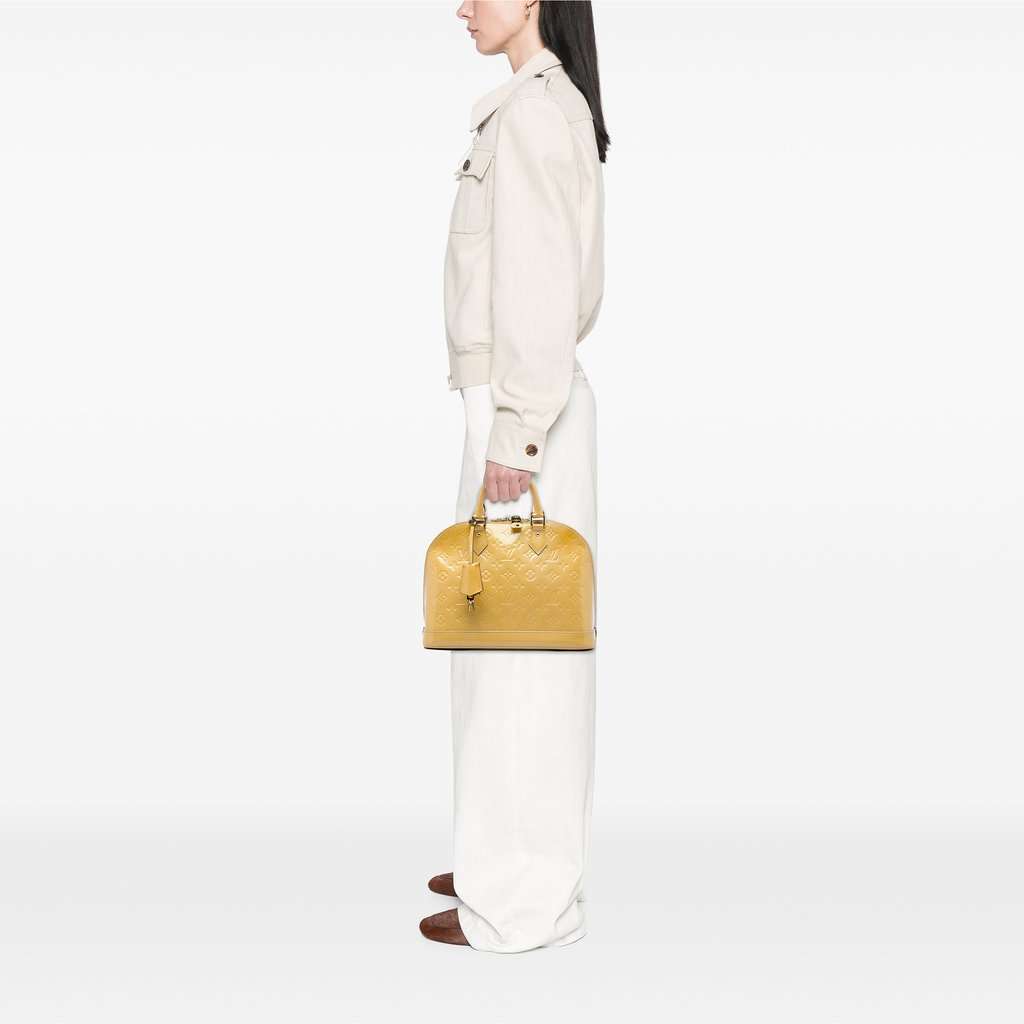 Louis Vuitton Monogram Vernis Alma PM Beige Leather Very good - Box View