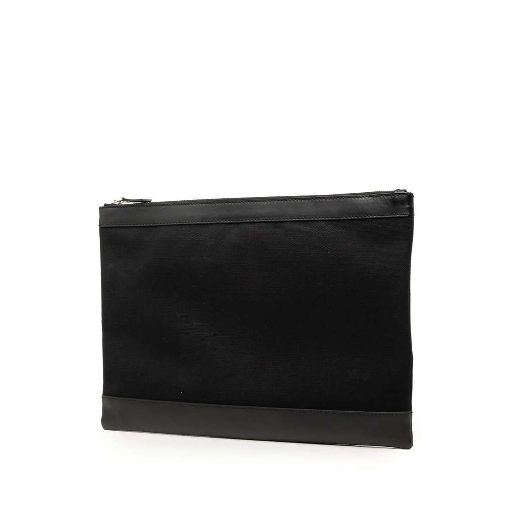 Balenciaga Canvas Navy Clip Clutch L Black Very good - Back View