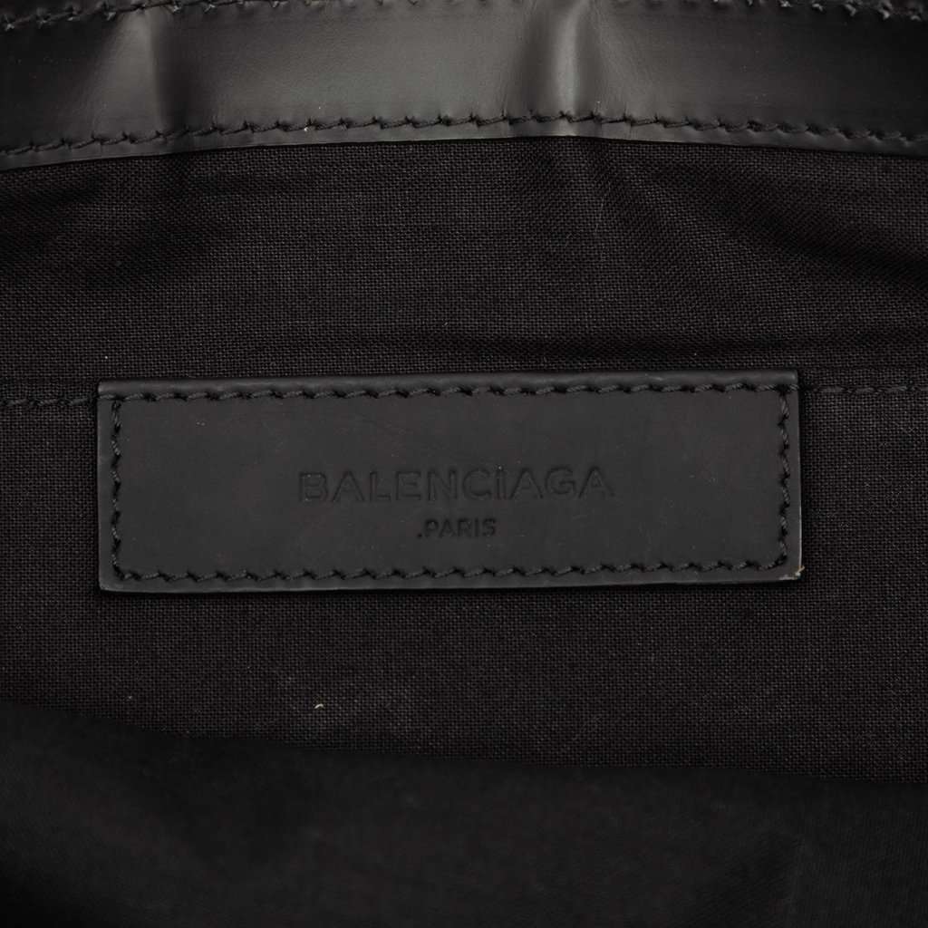 Balenciaga Canvas Navy Clip Clutch L Black Very good - Box View