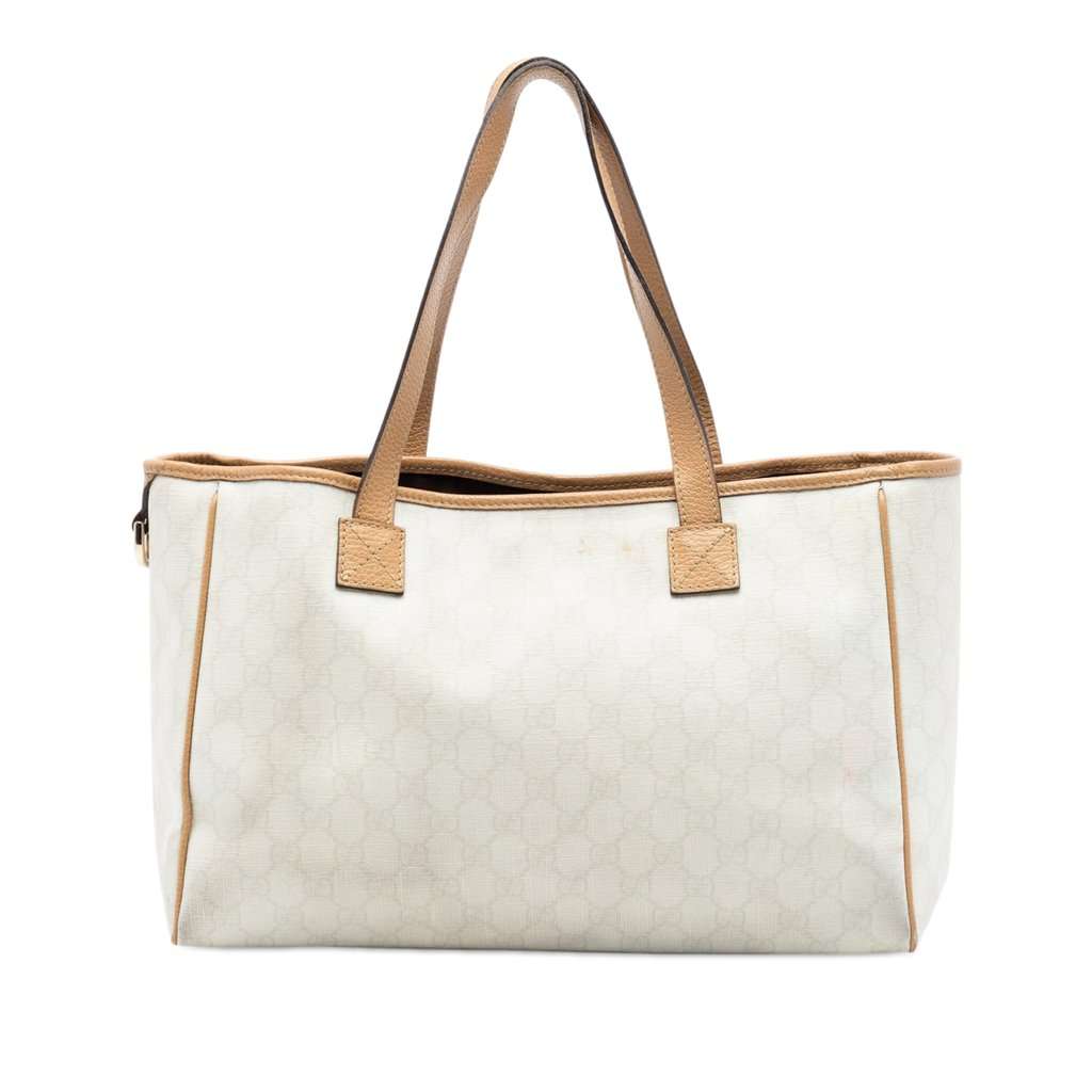 Gucci GG Supreme Tote White Very good condition - Front View