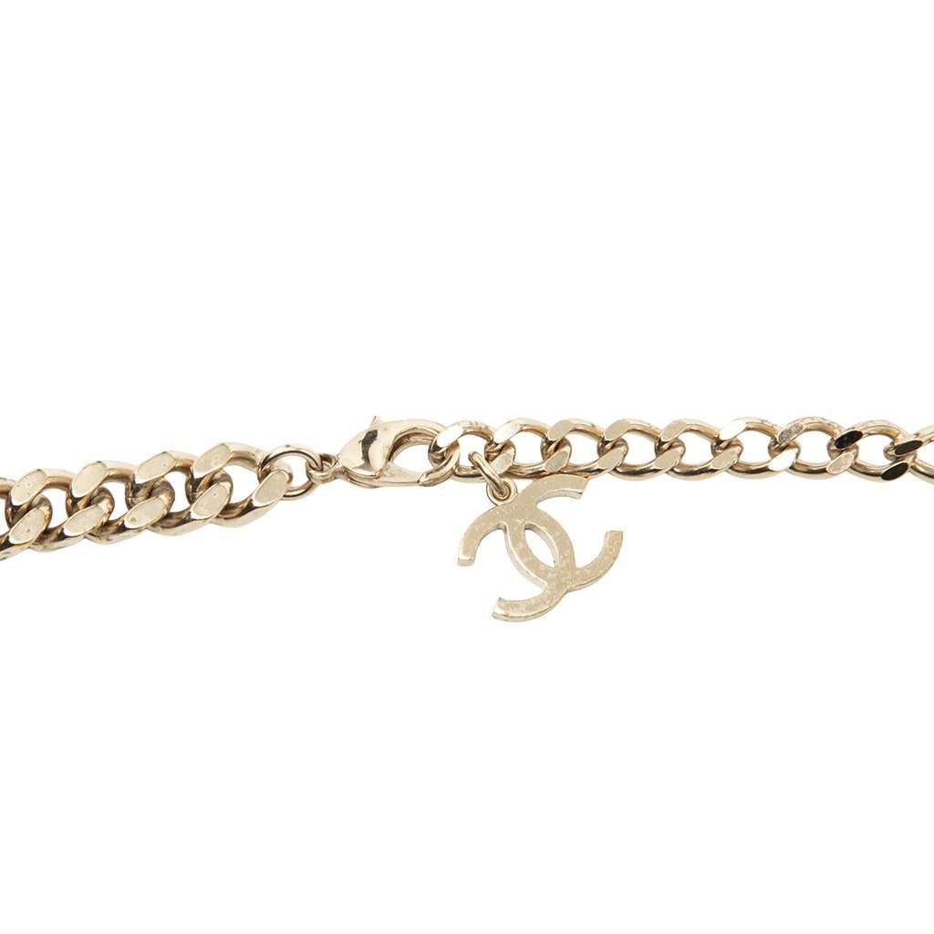 Chanel Gold Plated and Lambskin Camellia Chain Belt Gold Metal Very good condition - Inside View