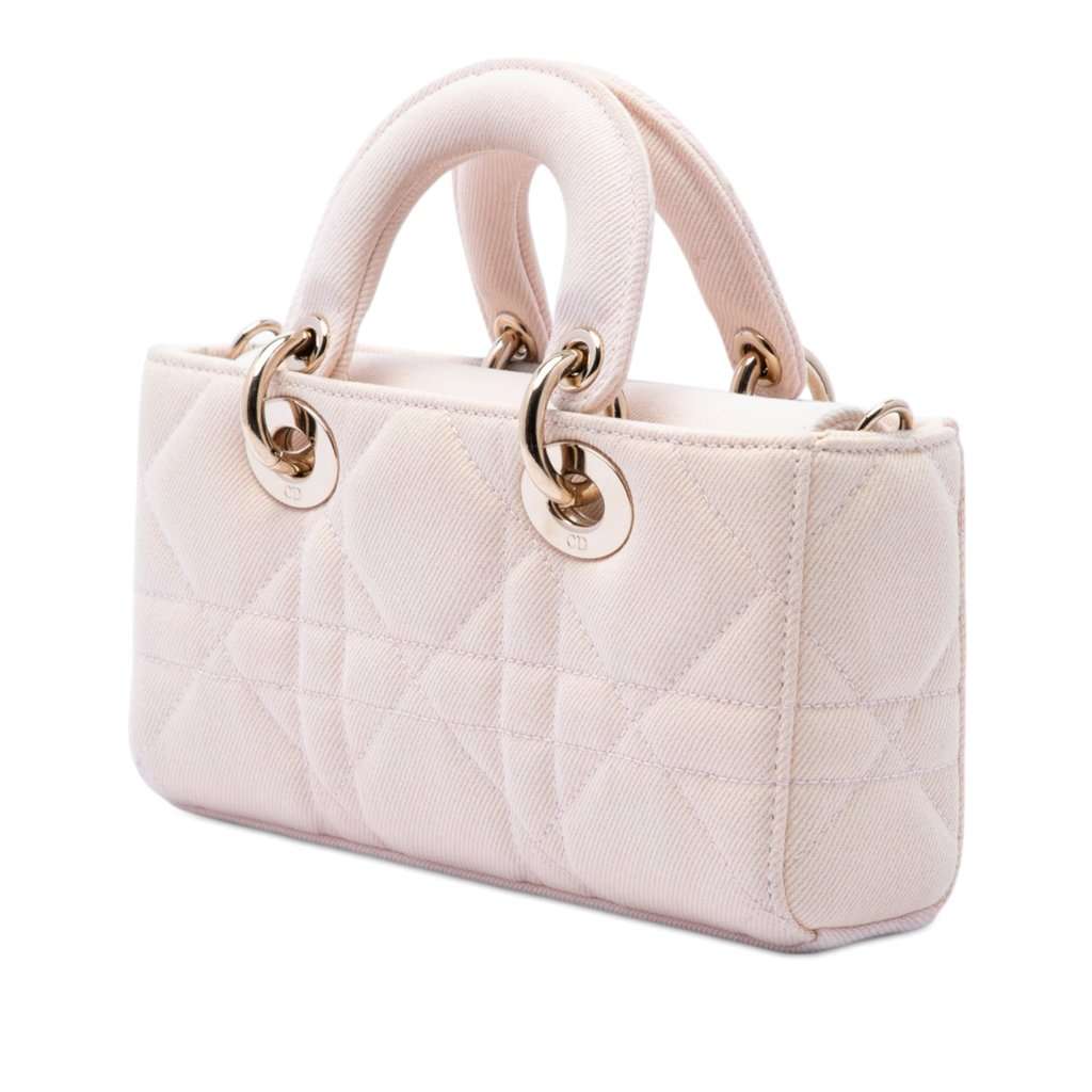Dior Small Denim Macrocannage Lady D Joy Pink Very good condition - Back View