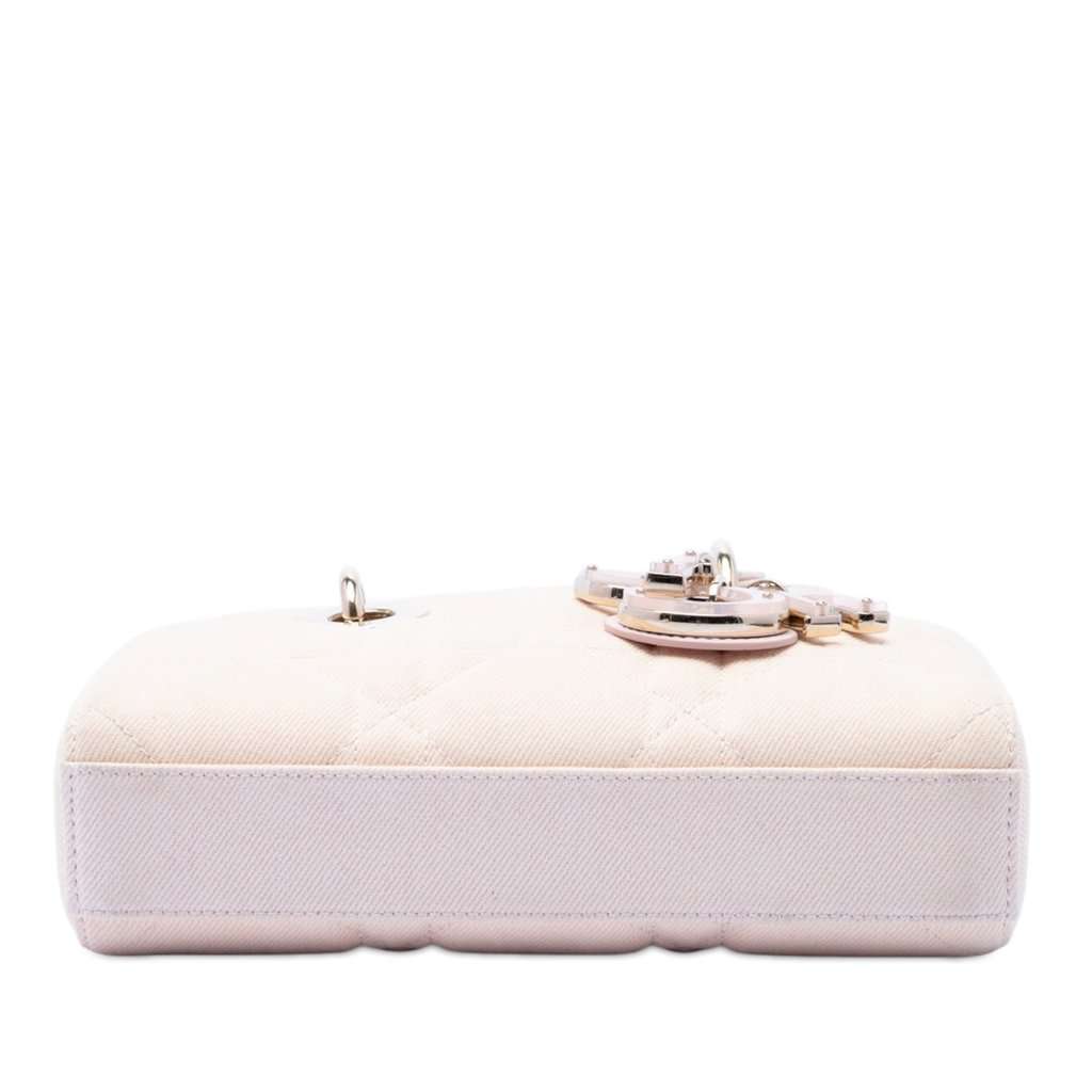 Dior Small Denim Macrocannage Lady D Joy Pink Very good condition - Inside View