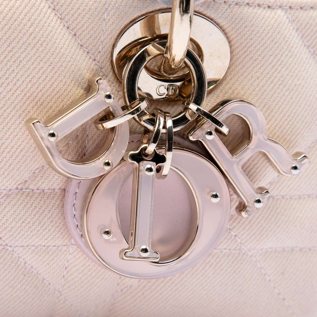 Dior Small Denim Macrocannage Lady D Joy Pink Very good condition - Box View