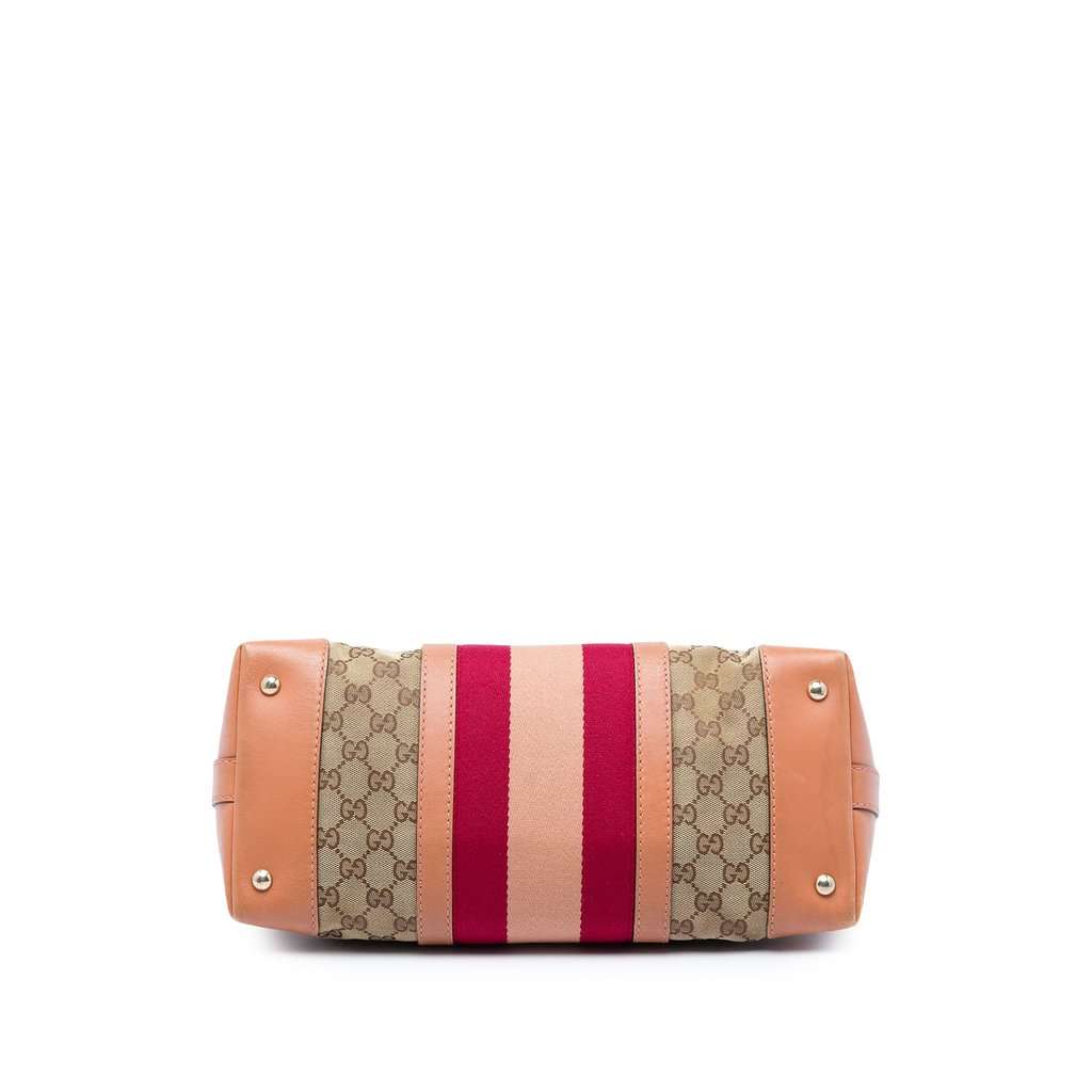 Gucci GG Canvas Web Satchel Beige Very good condition - Inside View