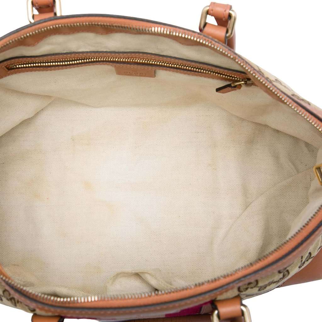Gucci GG Canvas Web Satchel Beige Very good condition - Model View