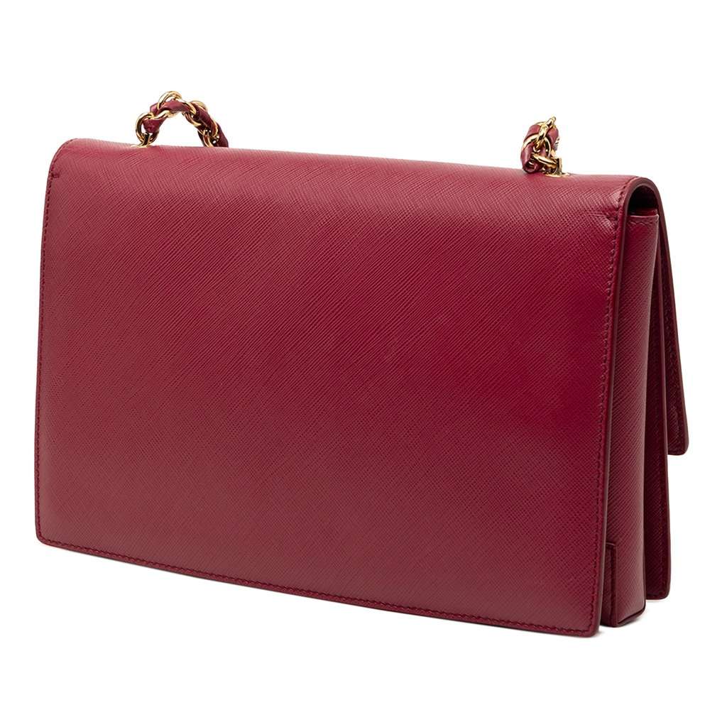 Salvatore Ferragamo Medium Leather Vara Ginny Crossbody Red Leather Very good condition - Back View