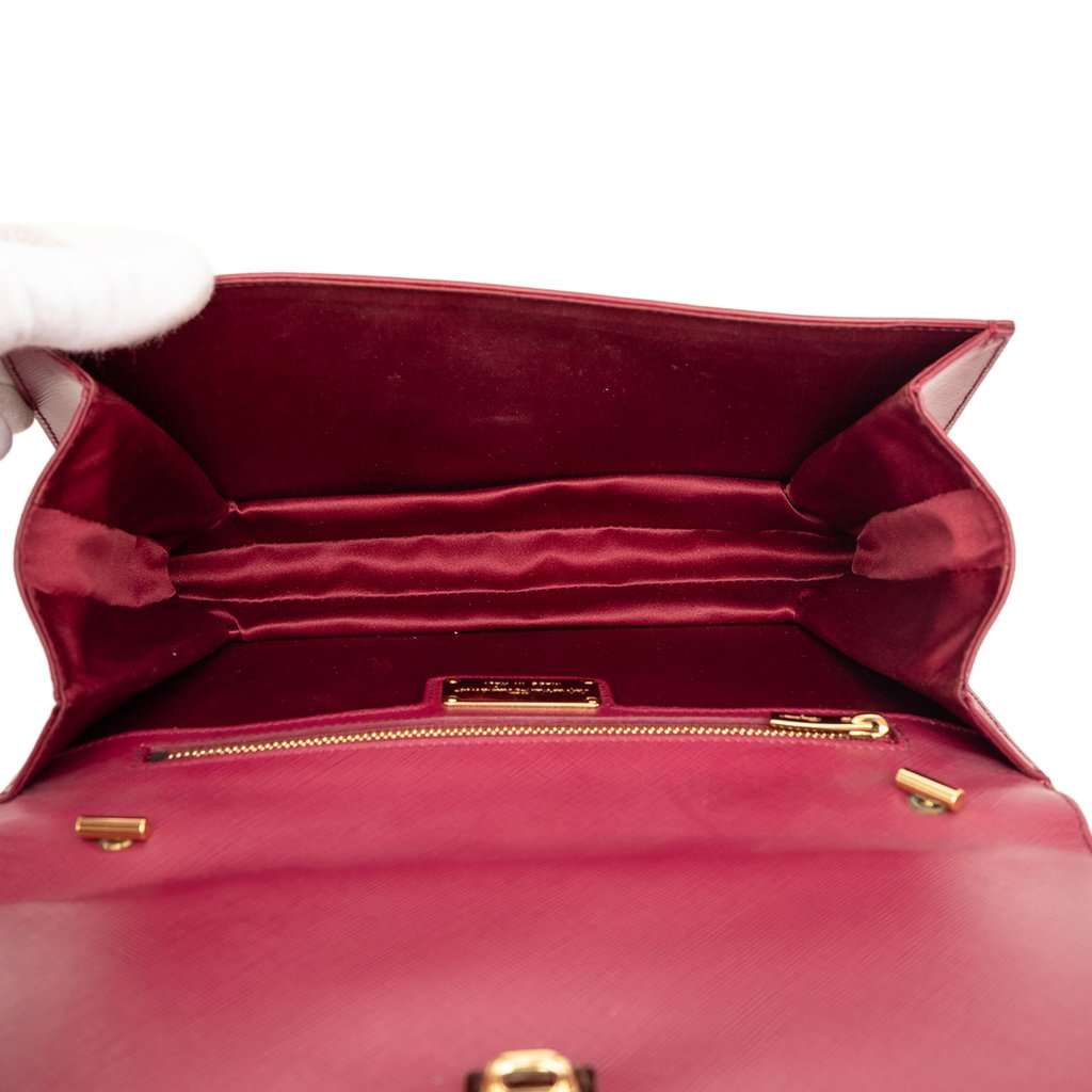 Salvatore Ferragamo Medium Leather Vara Ginny Crossbody Red Leather Very good condition - Model View