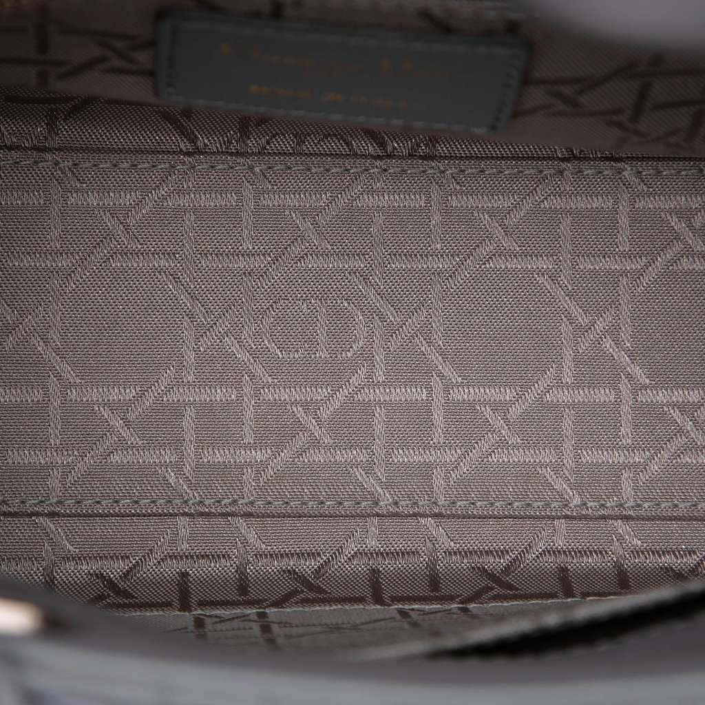 Dior Small Lambskin Cannage My ABCDior Lady Dior Grey Leather Very good condition - Model View