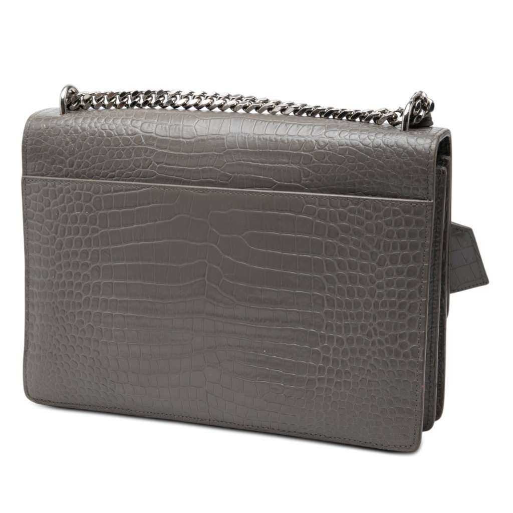 Saint Laurent Large Croc Embossed Leather Monogram Sunset Crossbody MultiColor Leather Very good - Back View