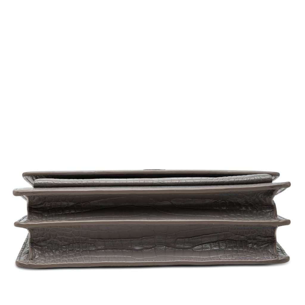 Saint Laurent Large Croc Embossed Leather Monogram Sunset Crossbody MultiColor Leather Very good - Inside View
