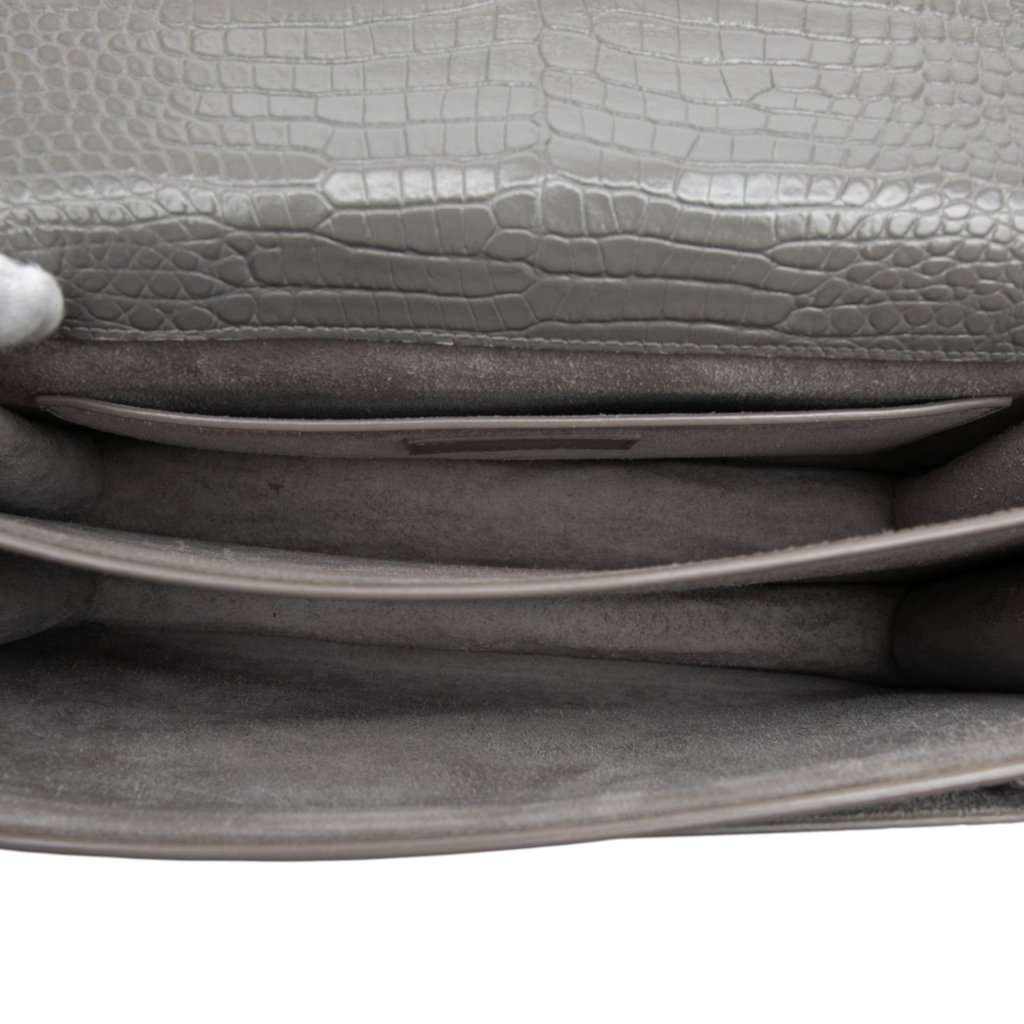 Saint Laurent Large Croc Embossed Leather Monogram Sunset Crossbody MultiColor Leather Very good - Model View