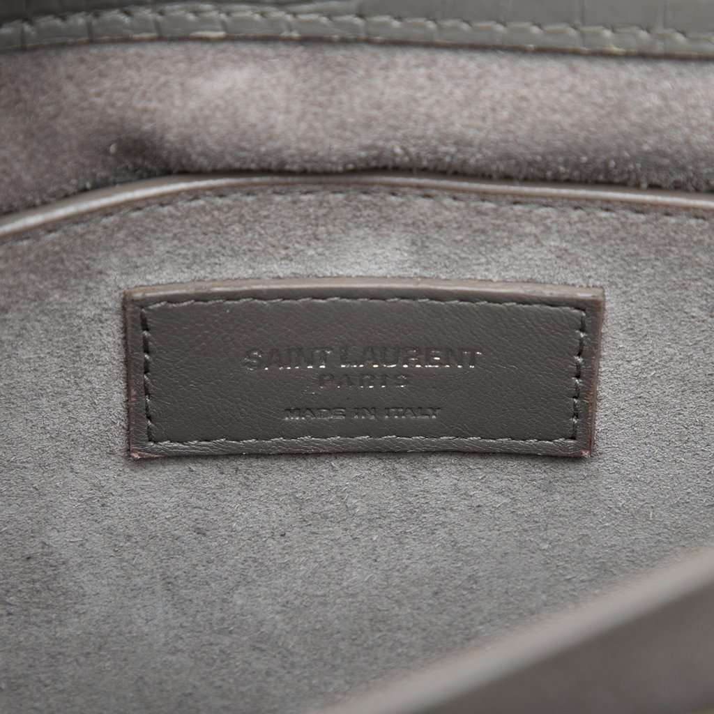 Saint Laurent Large Croc Embossed Leather Monogram Sunset Crossbody MultiColor Leather Very good - Box View
