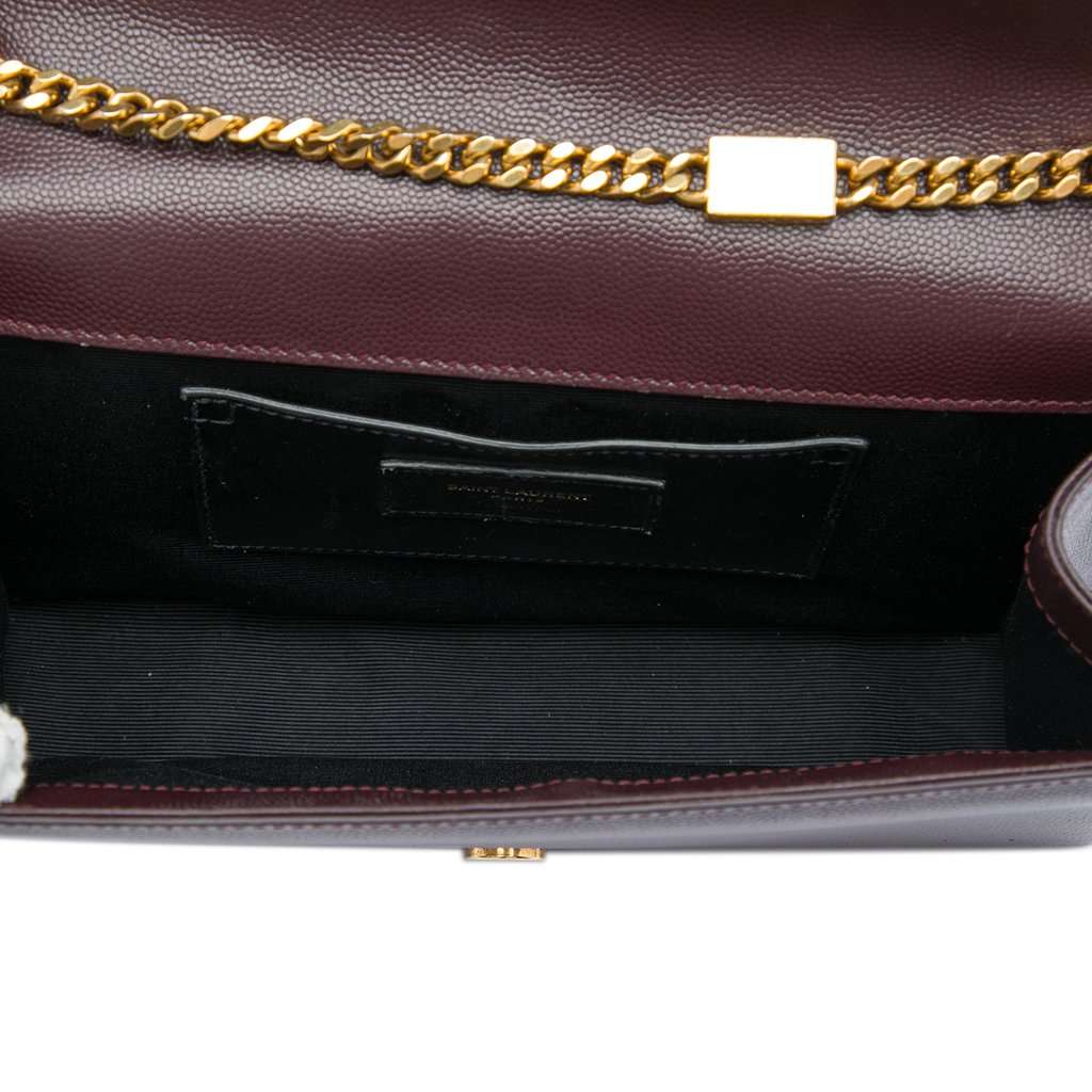 Saint Laurent Medium Grain De Poudre Monogram Kate Crossbody Red Leather Very good condition - Model View