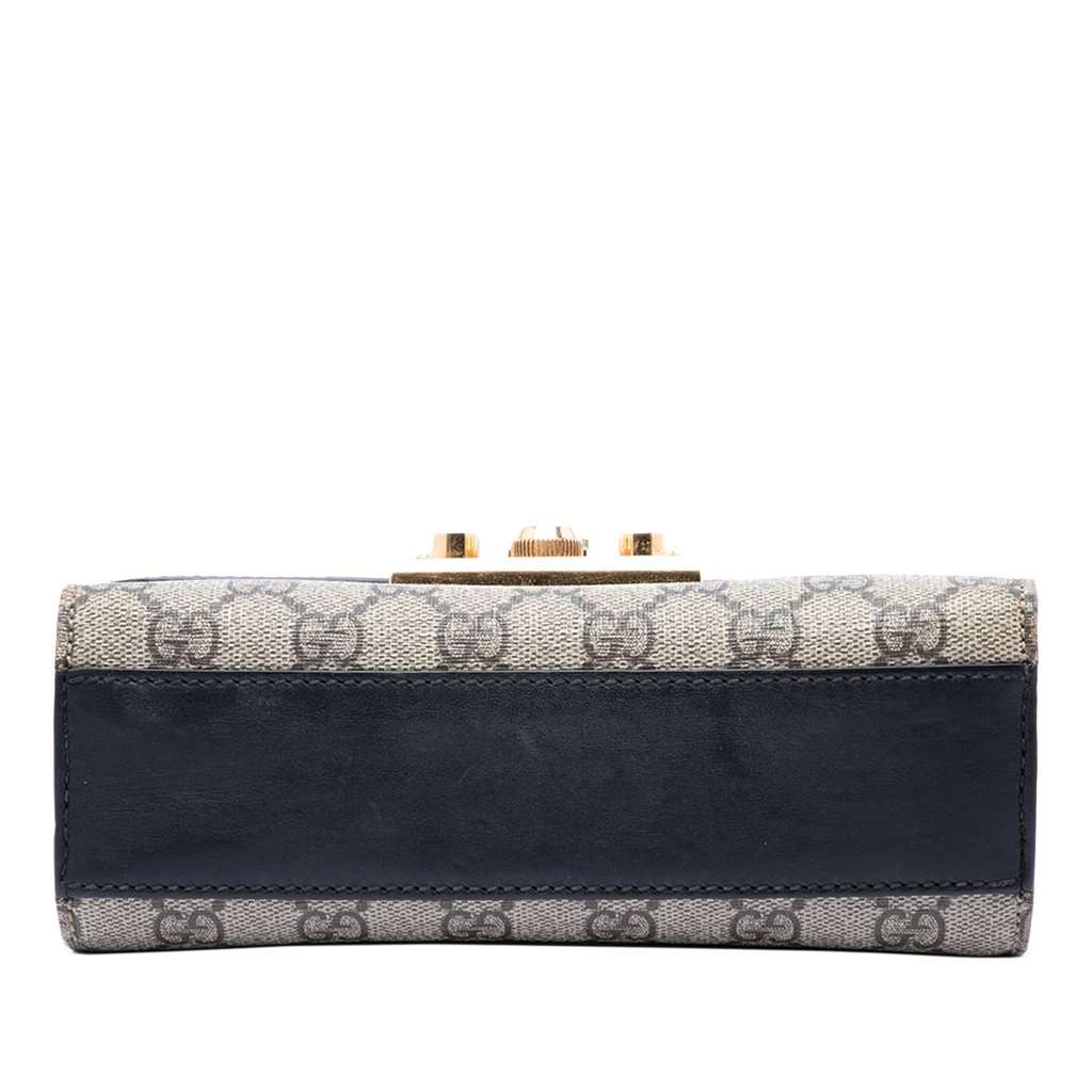 Gucci Small GG Supreme Padlock Crossbody Beige Very good - Inside View