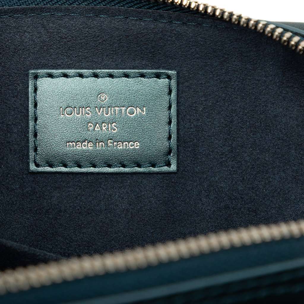 Louis Vuitton Monogram Debossed Metallic Calfskin Alma BB Blue Leather Very good - Box View