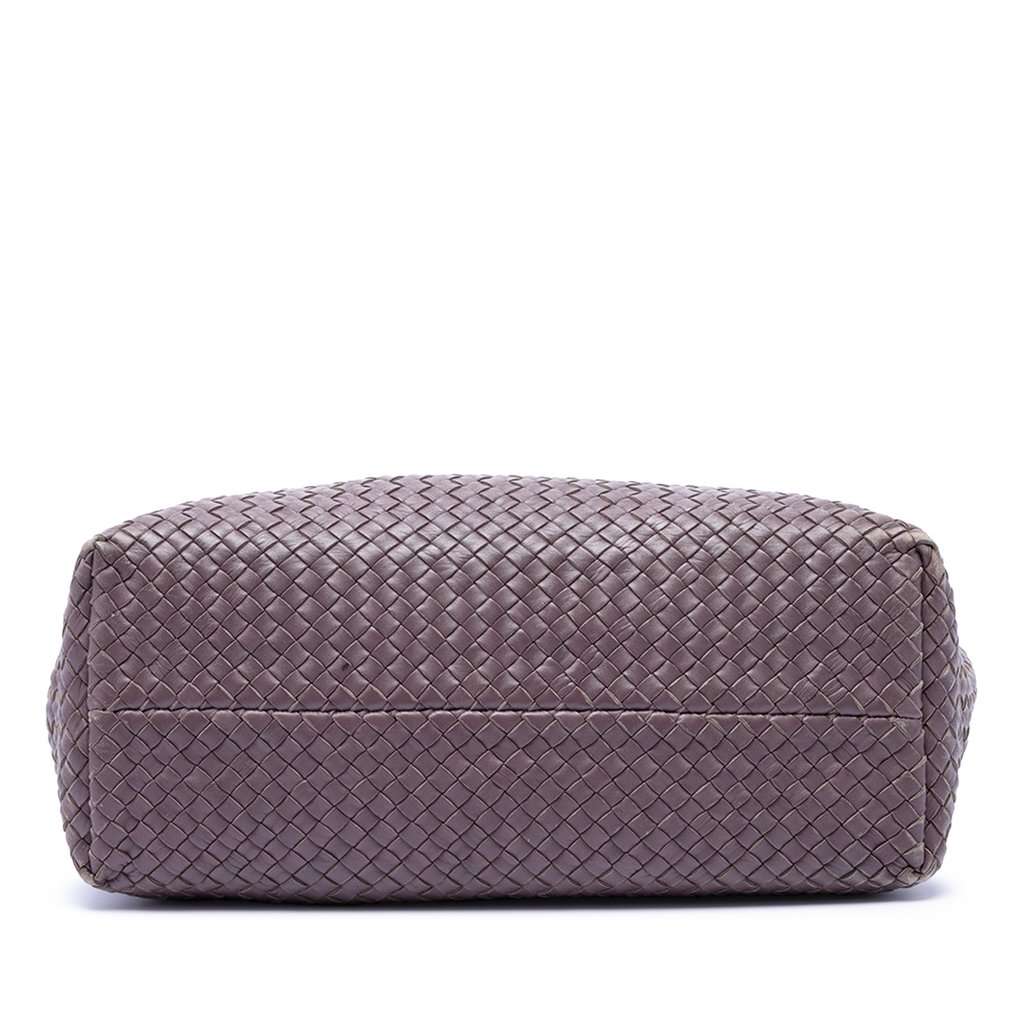 Bottega Veneta Limited Edition Medium Lambskin Intreccio Cabat Tote Purple Leather Very good - Inside View