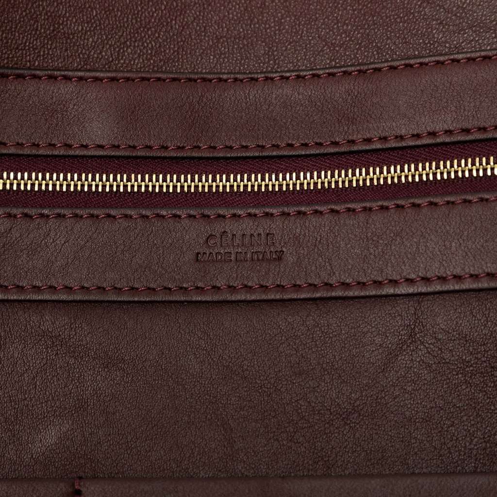 Celine Large Bicolor Suede and Calfskin Phantom Cabas Tote Red Leather Very good - Box View