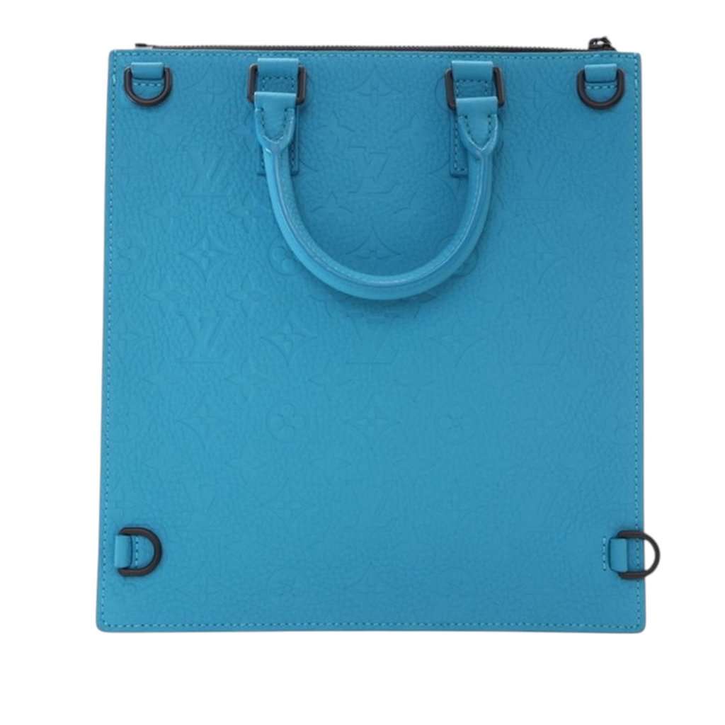 Louis Vuitton Monogram Taurillon Sac Plat Blue Leather Very good condition - Model View