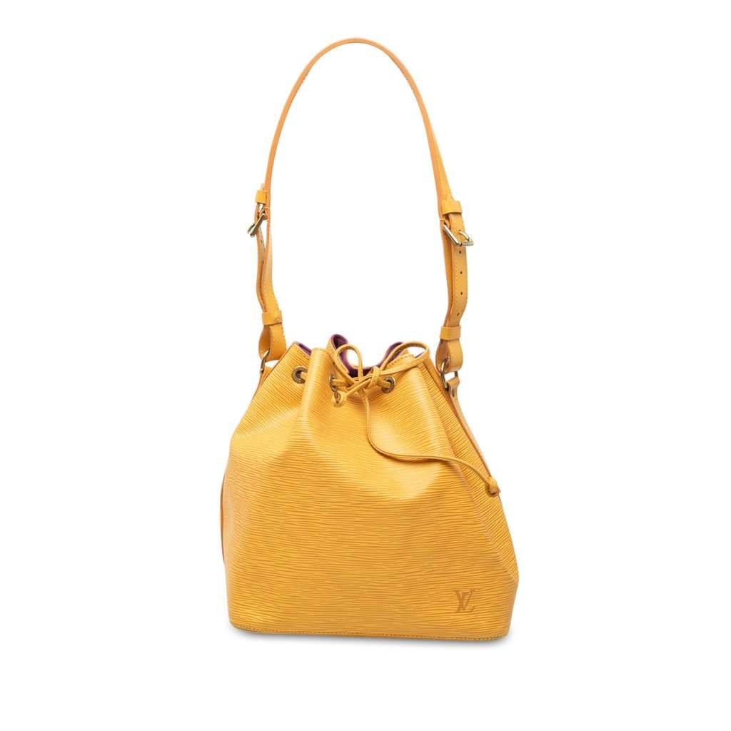 Louis Vuitton Epi Petit Noe Yellow Leather Good - Front View