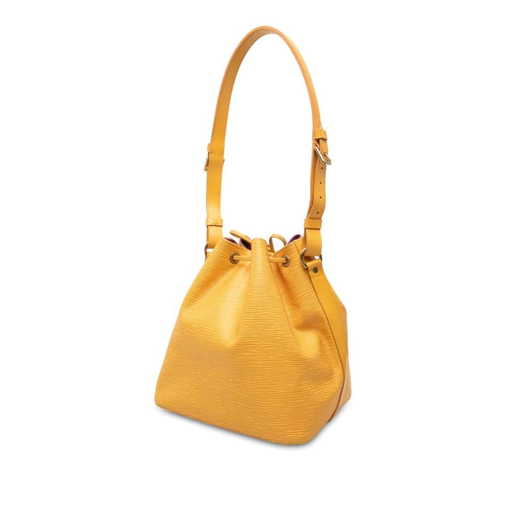 Louis Vuitton Epi Petit Noe Yellow Leather Good - Back View