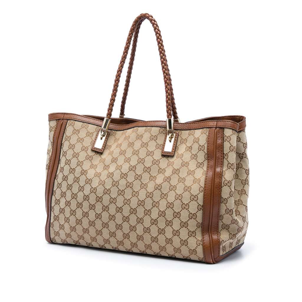 Gucci GG Canvas Bella Tote Beige Very good - Back View