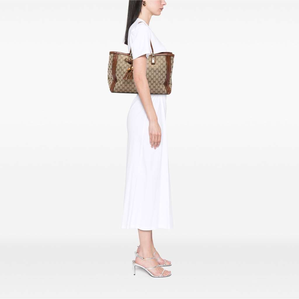 Gucci GG Canvas Bella Tote Beige Very good - Box View