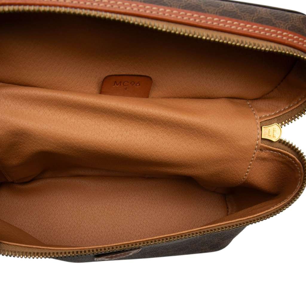Celine Macadam Coated Canvas Vanity Bag Brown Very good - Model View