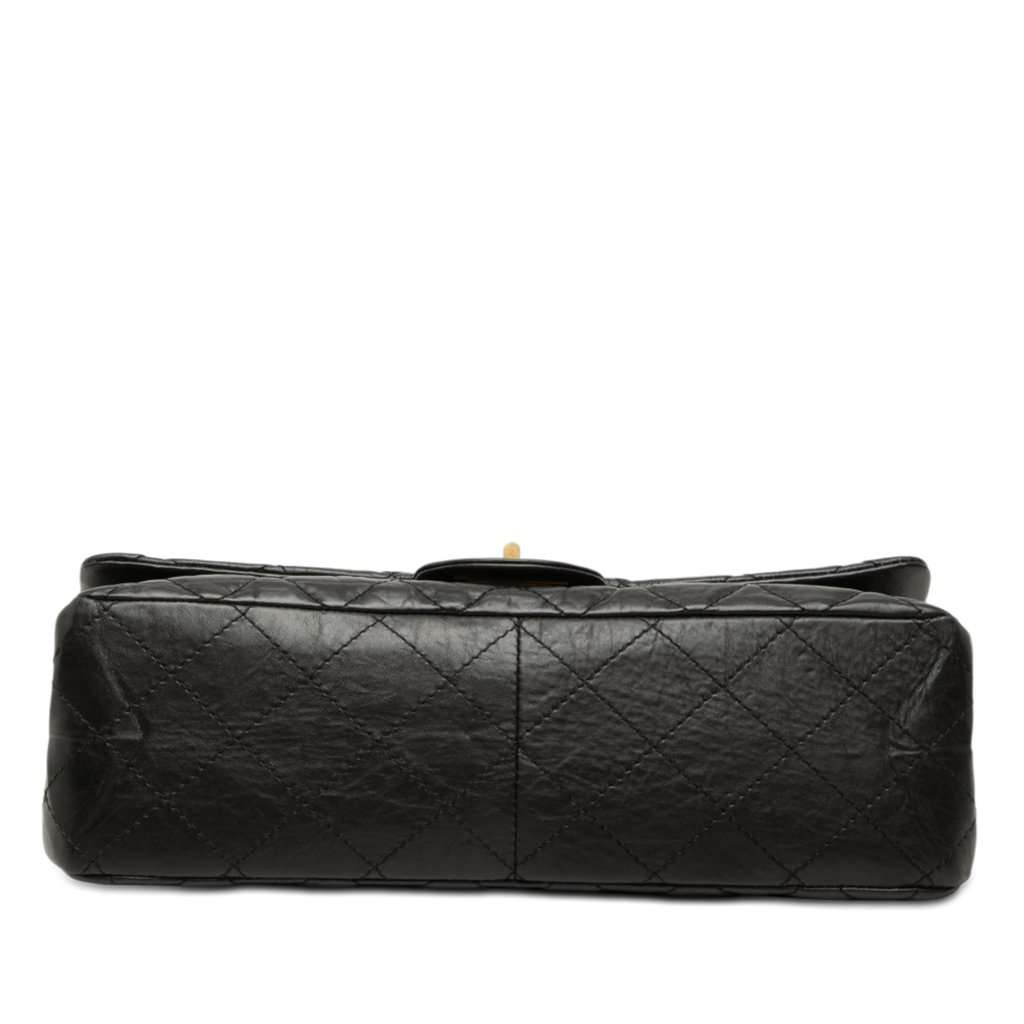 Chanel Quilted Aged Calfskin Reissue 2.55 Double Flap 227 Black Leather Very good condition - Inside View