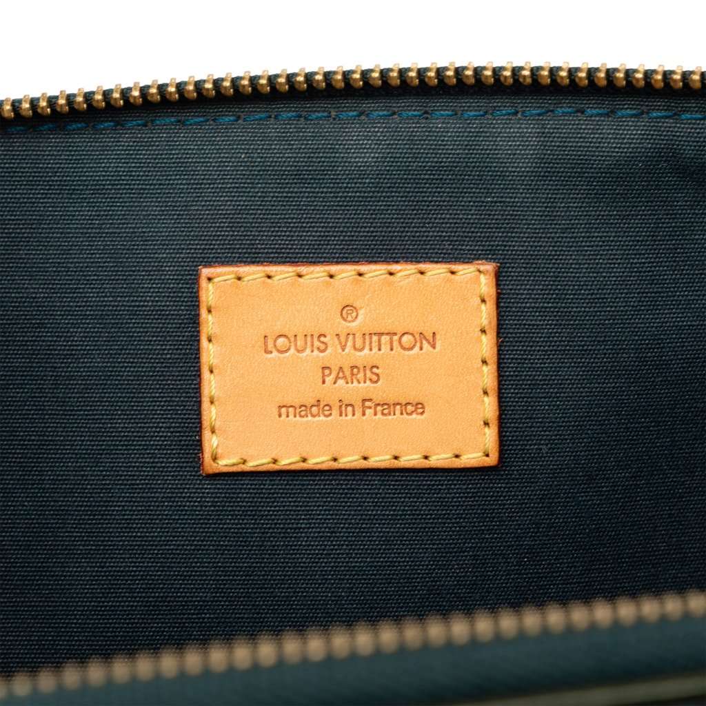Louis Vuitton Monogram Vernis Bellevue GM Green Leather Very good - Box View