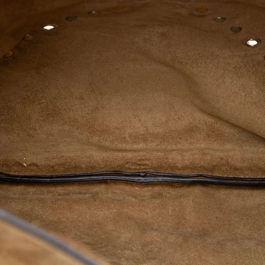 Valentino Suede Studded Nellcote Fringe Crossbody Brown Leather Very good condition - Model View